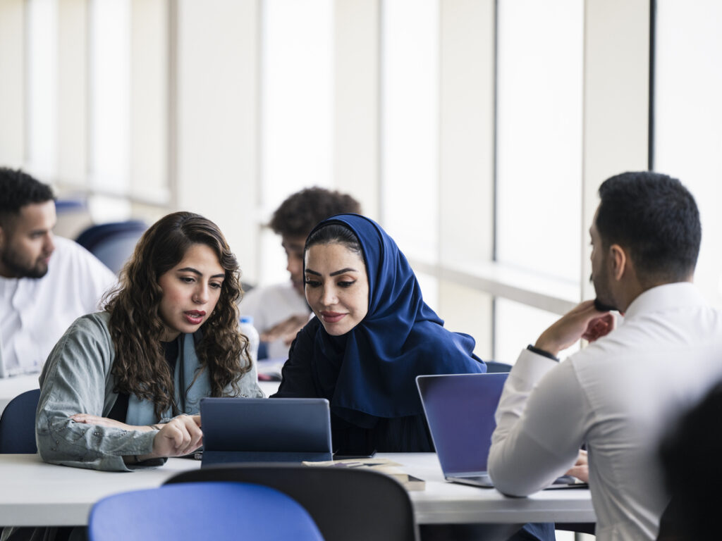 Group study area in a university