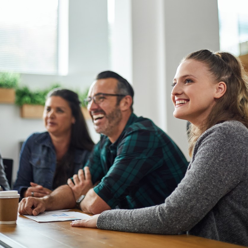 Employees engaging with each other