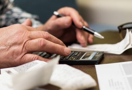 A lady worried about her finances