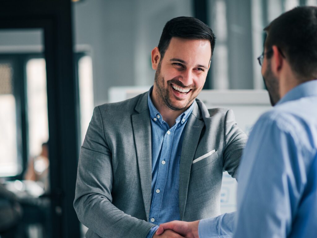 Businessmen shaking hands