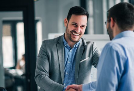 Businessmen shaking hands