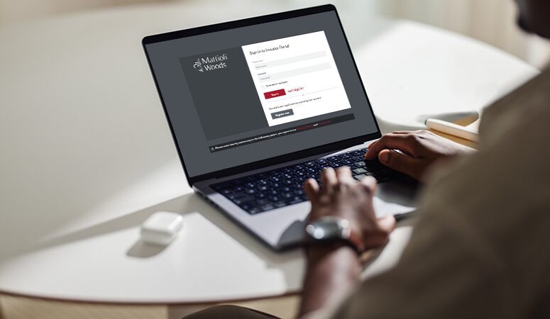 The BNY Pershing Investor Portal log-in screen