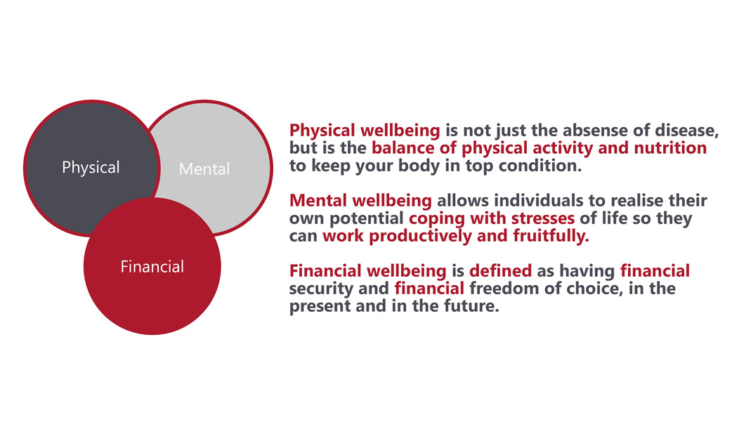 venn diagram about different types of wellbeing