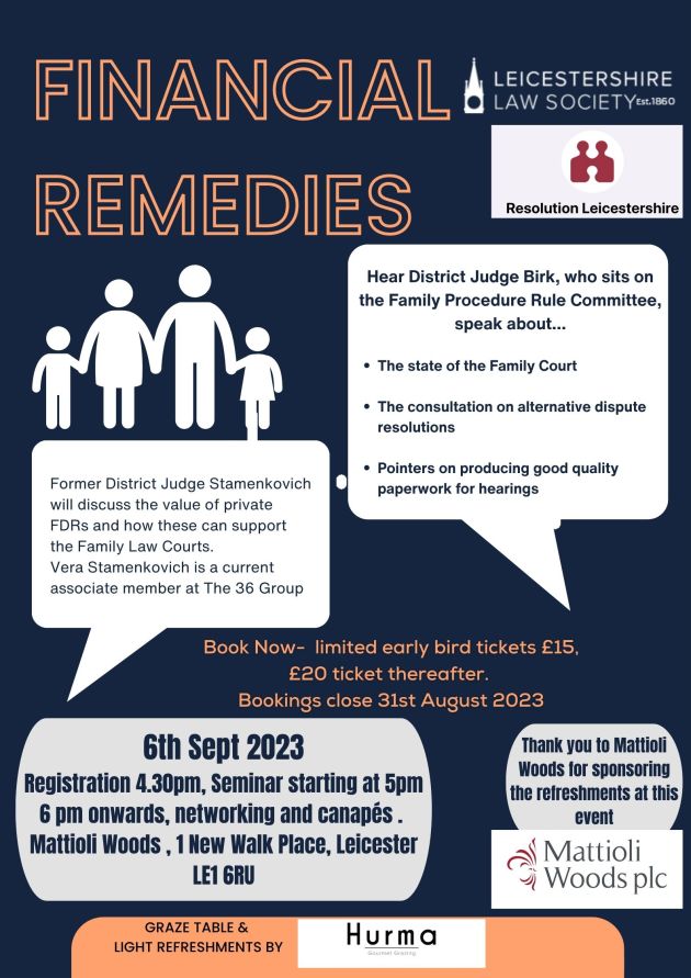 Leicestershire Law Society - Financial Remedies