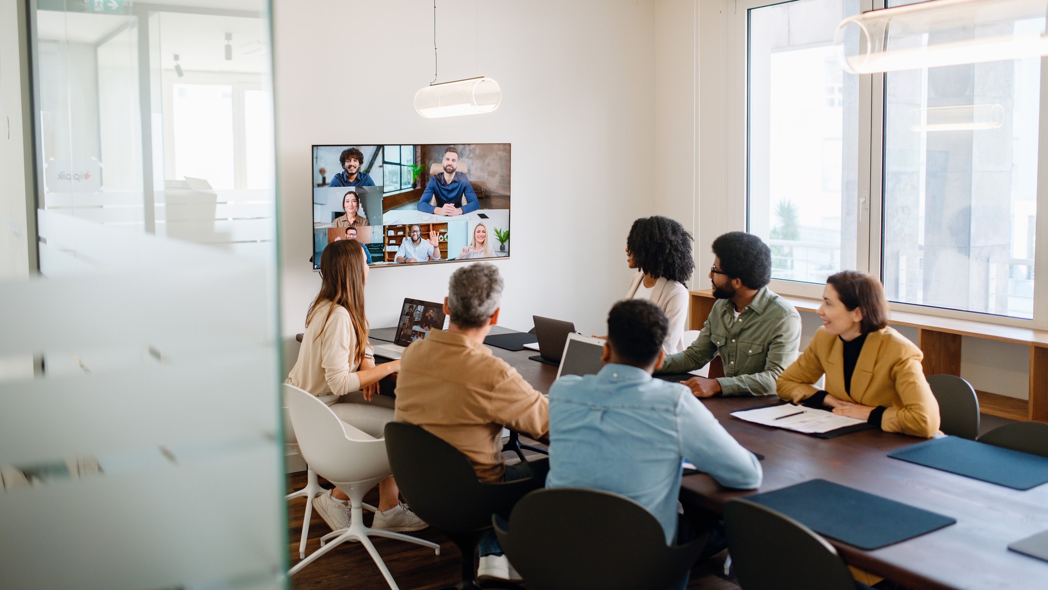 A team meeting at work