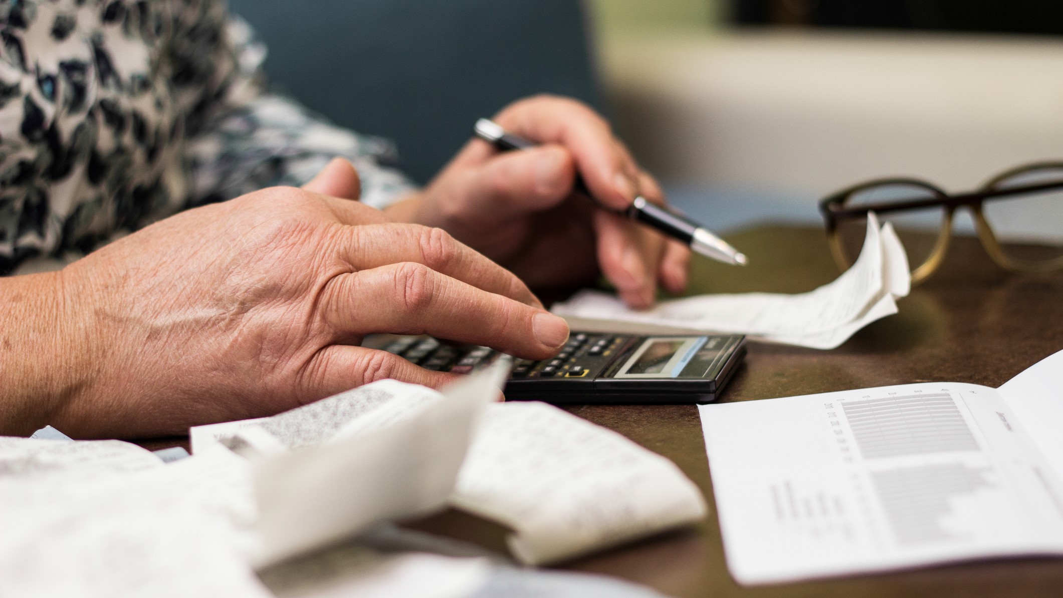 A lady worried about her finances